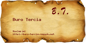 Buro Tercia névjegykártya